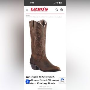 Ariat Magnolia Sunflower Stitch Women’s Western Cowboy Boots